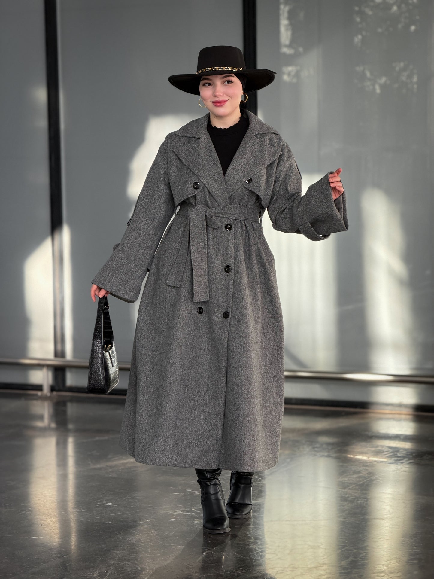 Vermeil grey cachemire coat