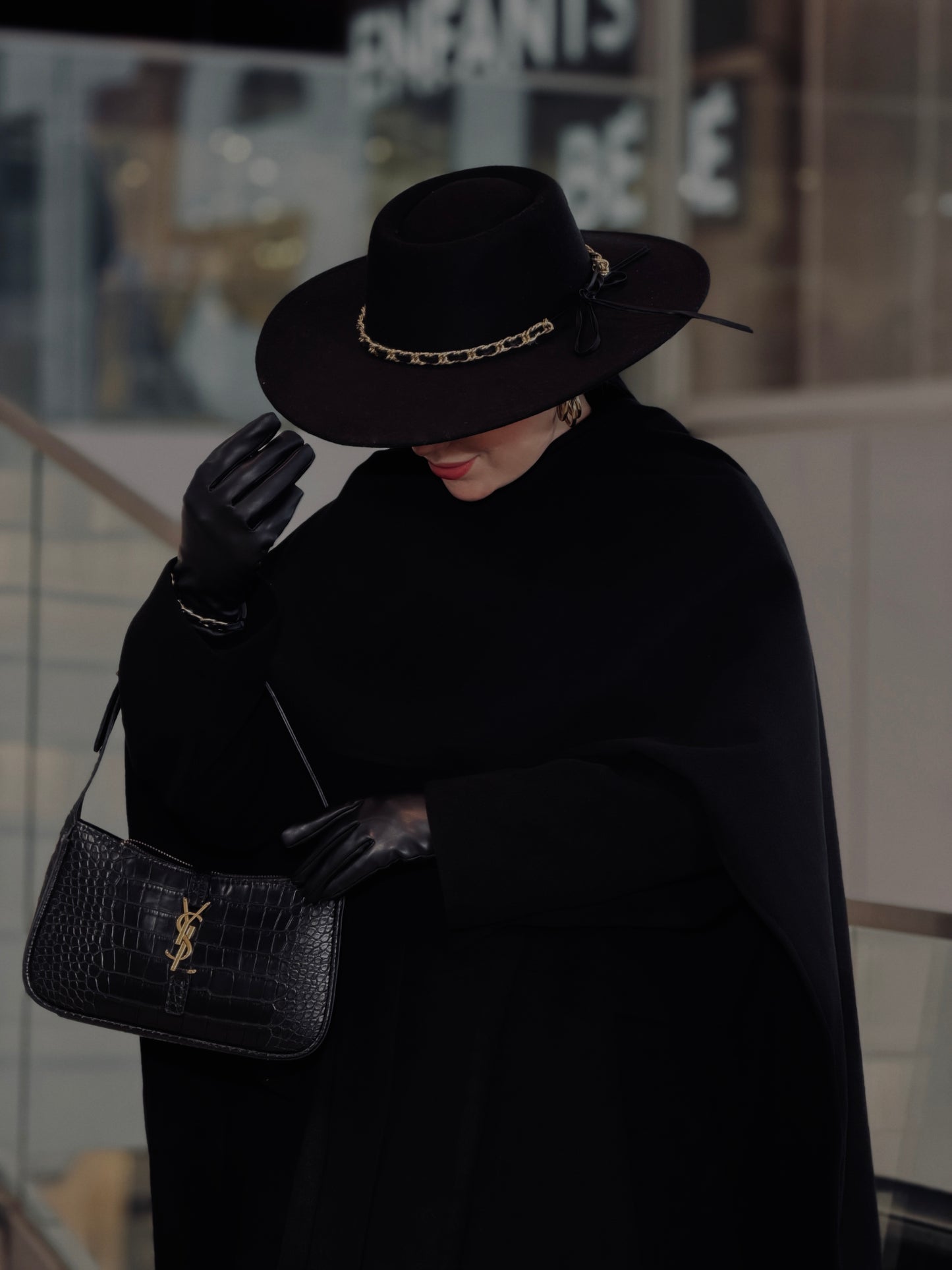 Signature cachemire black coat avec écharpe