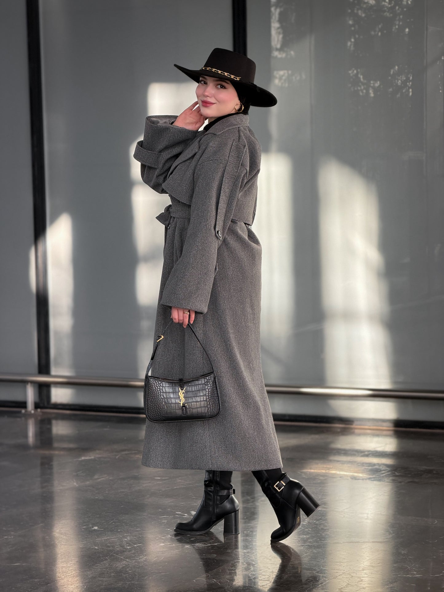 Vermeil grey cachemire coat