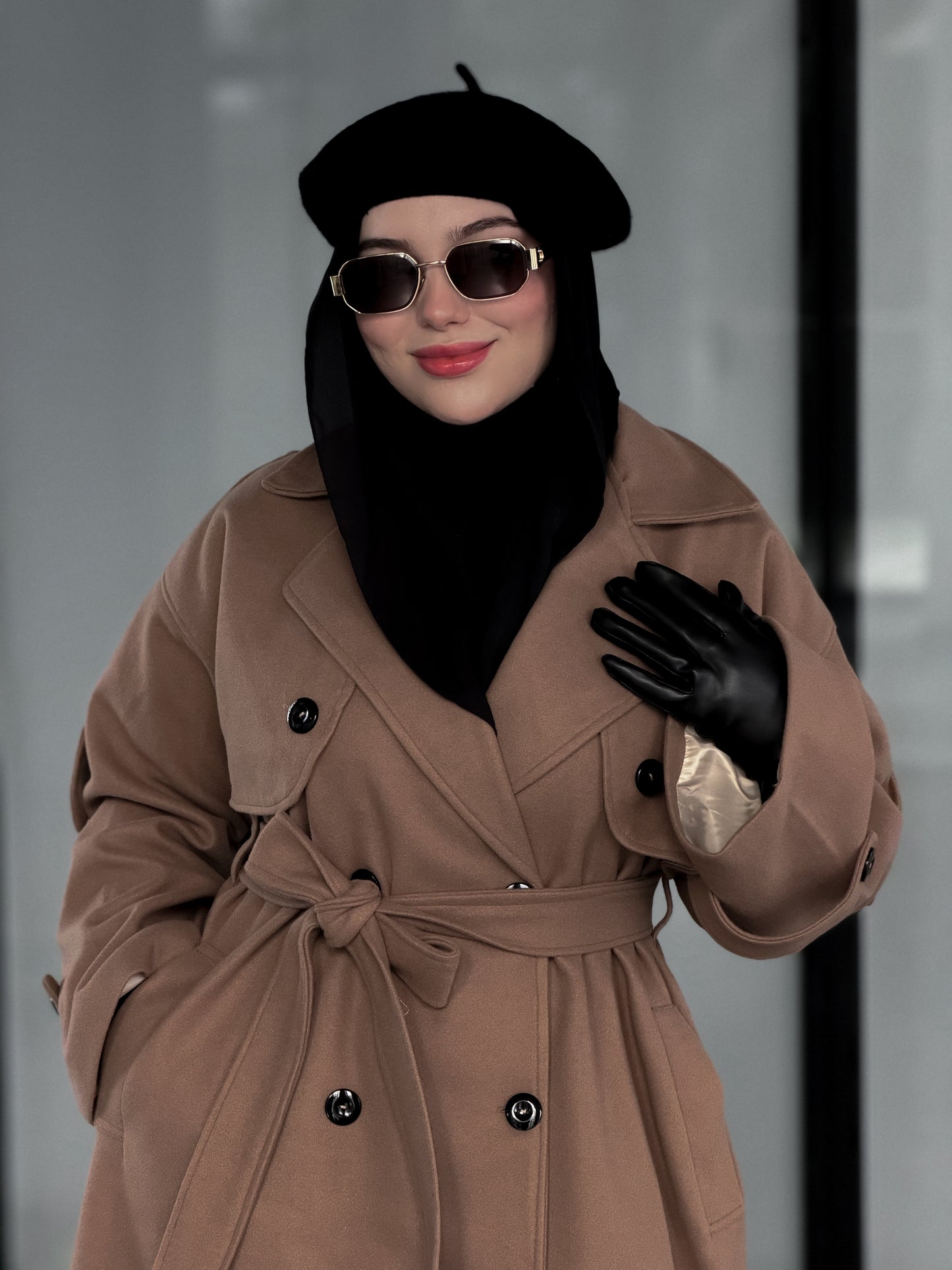 Vermeil brown cachemire coat