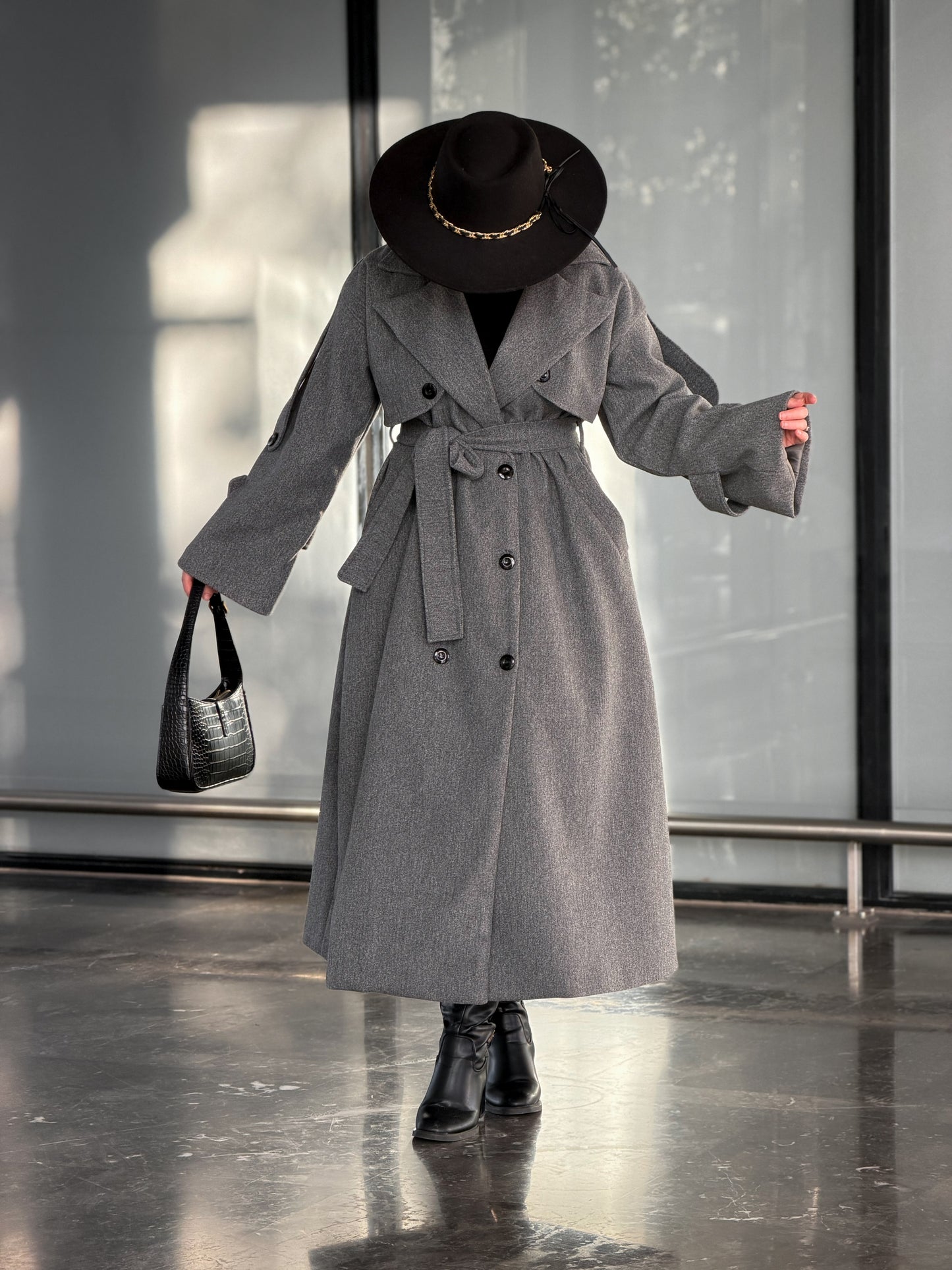 Vermeil grey cachemire coat
