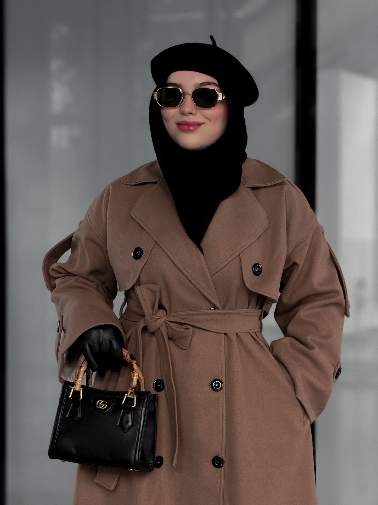 Vermeil brown cachemire coat