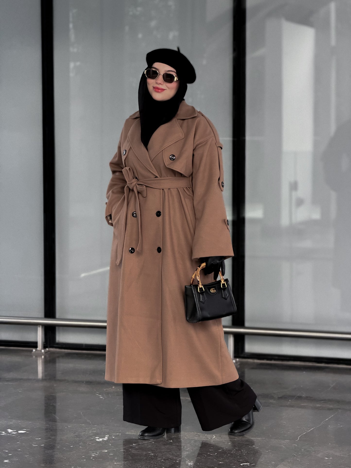Vermeil brown cachemire coat
